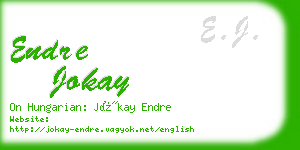 endre jokay business card